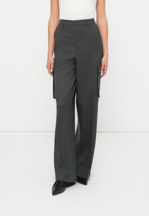 PANTS - Cargobukser - dark grey melange