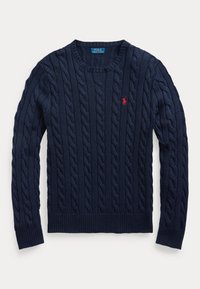 CABLE-KNIT COTTON SWEATER - Camisola - hunter navy