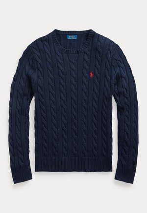 Polo Ralph Lauren CABLE-KNIT COTTON SWEATER - Pullover - hunter navy