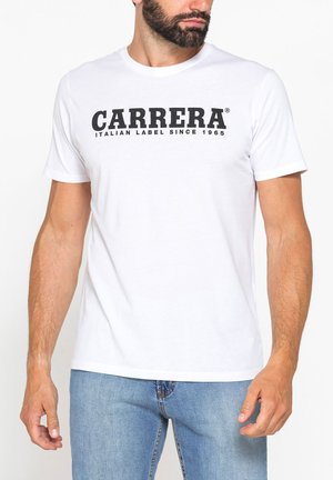 Carrera Jeans, LOGO CREW NECK TEE - T-shirt con stampa - white full logo print