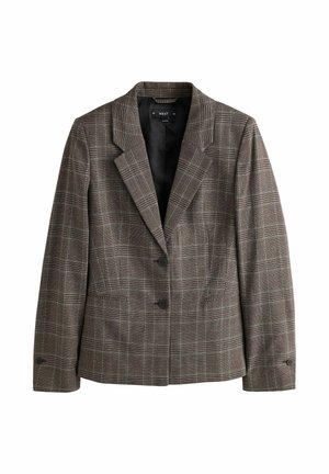 Next, PETITE FIT - CHECK SINGLE BREASTED BLAZER - Blazer - brown