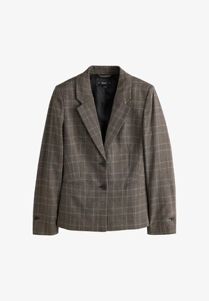 Next, PETITE FIT - CHECK SINGLE BREASTED BLAZER - Blazer - brown
