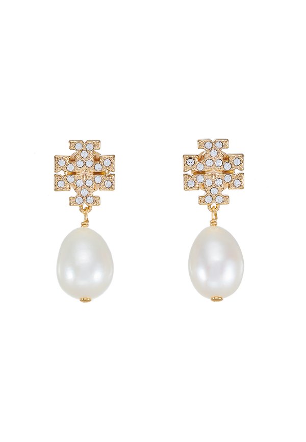 KIRA PAVE PEARL DROP EARRING - Ohrringe