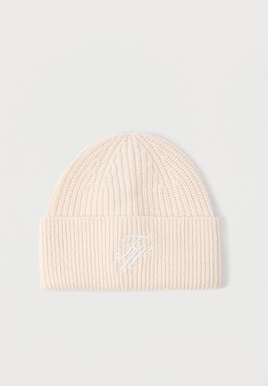 SCRIPT BEANIE - Huer - soft cream