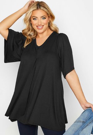 Yours Clothing PLEAT SWING czarny