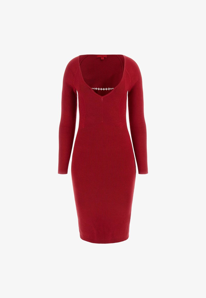 guess red dress 2018 Guess Los Angeles Small Womens Dress Red Sleeveless Scoop Neck Viscose Blend