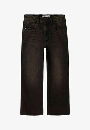 Trapezaste traperice - dark brown denim