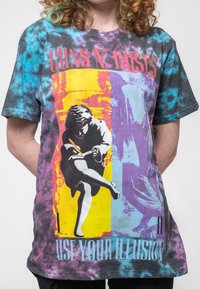 Paradiso Clothing GUNS N' ROSES USE YOUR ILLUSION DIP DYE WASH - Print T-shirt - blue