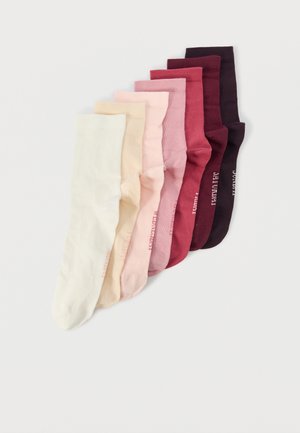 WEEKDAY SOCKS 7 PACK - Zoknik - pink/purple/off-white