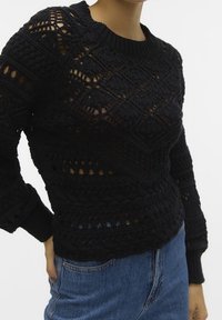 Vero Moda Stickad tröja - black