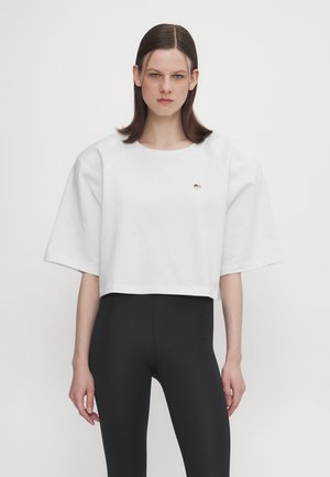 PATCH CROPPED PADDED - T-shirts basic - white