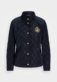 Lauren Ralph Lauren Petite CREST PATCH QUILTED MOCKNECK JACKET - Lengva striukė - dark navy