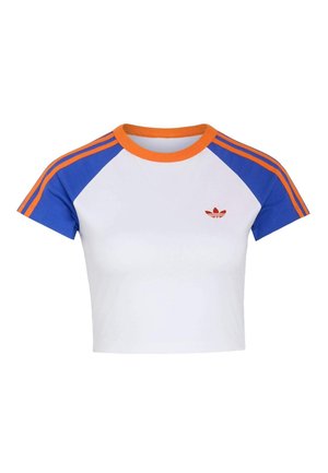 adidas Originals, ADIDAS ORIGINALS SST BABY TEE - T-shirt con stampa - white   bold blue   orange