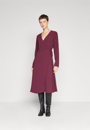 VILA VILOVIE NEW WRAP MIDI DRESS - Φόρεμα ημέρας - winetasting
