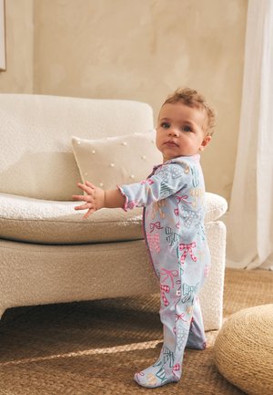 Next, REGULAR FIT - TWO WAY ZIP BABY SLEEPSUIT 3 PACK  . - Sleep suit - blue pink
