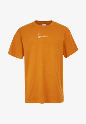Karl Kani, SMALL SIGNATURE ESSENTIAL TEE UNISEX - Basic T-shirt - cognac