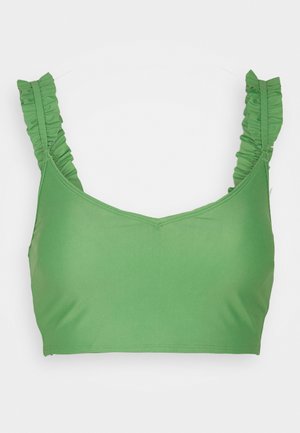 LONGLINE SCOOP RUFFLE - Bikiniöverdel - green mission