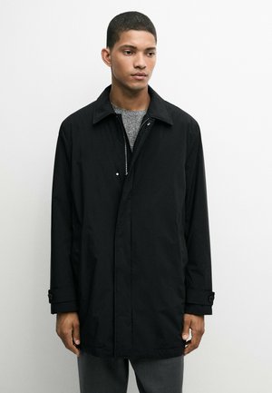 Massimo Dutti, TECHNICAL FABRIC TRENCH COAT - Trenchcoat - black