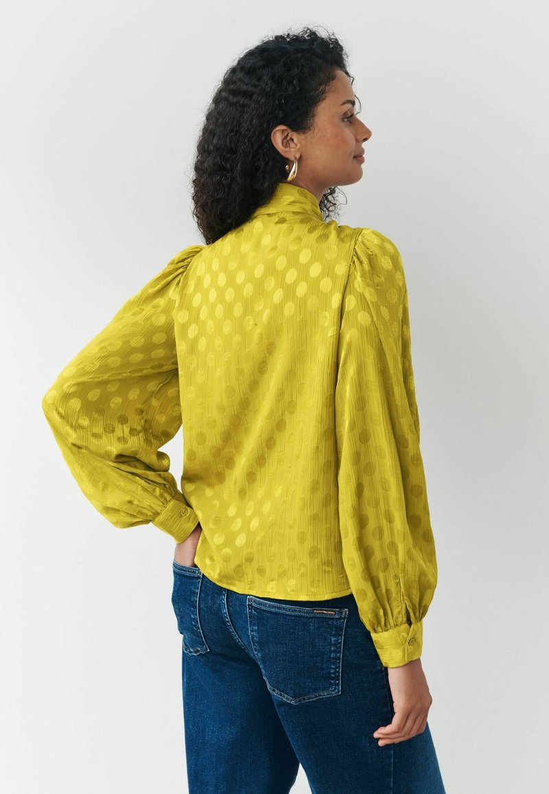 Pull fille col roulé maille mousseuse maxi motifs - vert de gris, Fille