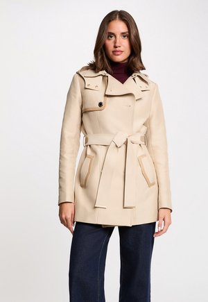 WITH HOOD - Trenchcoat - beige