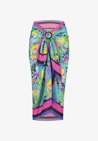 Wybrany, wiązane pareo chusta plażowa tropikalny wzór