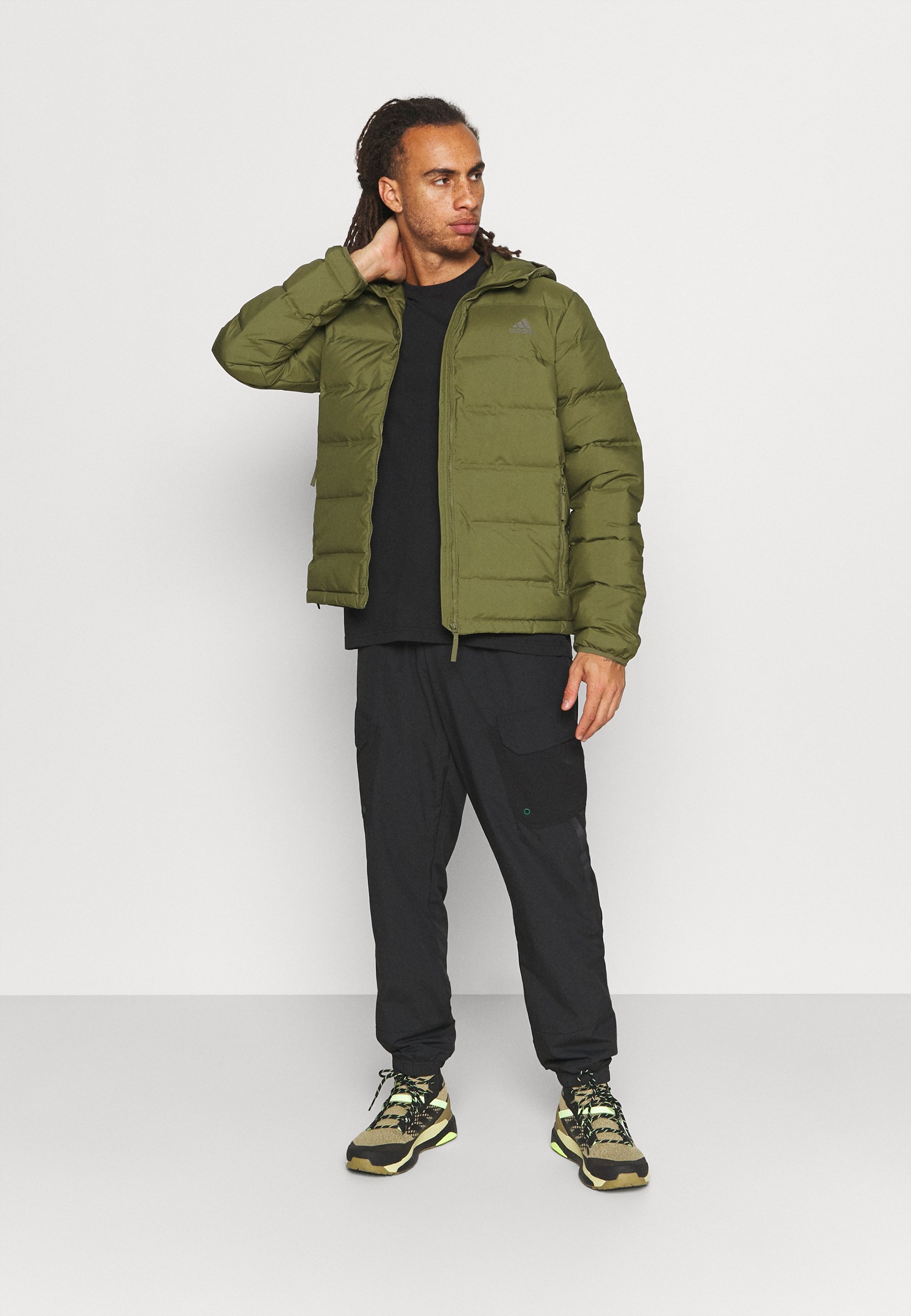 adidas performance helionic hooded down jacket
