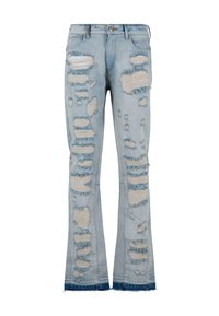 KALIDON - Flared Jeans - sand blue