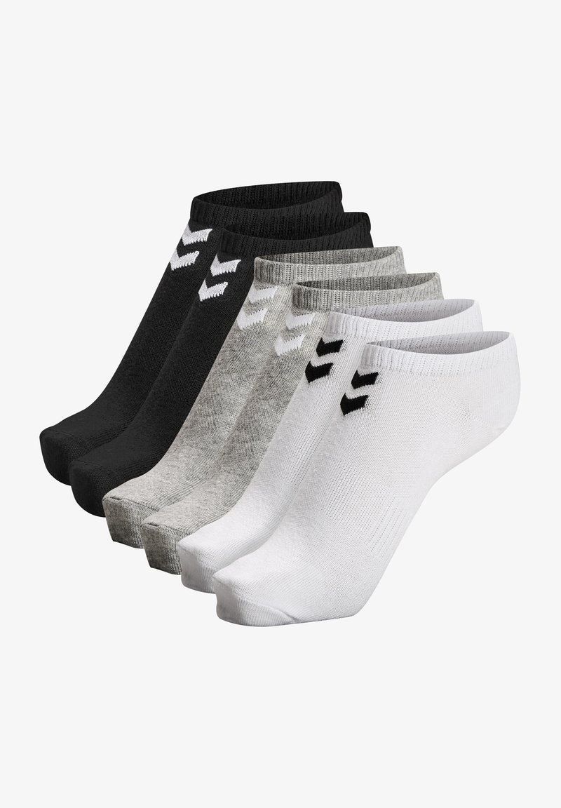 Hummel CHEVRON 6 PACK ANKLE - Socquettes - black white grey