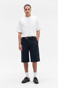 BDG Urban Outfitters STRIPED WORKER - Denim shorts - black