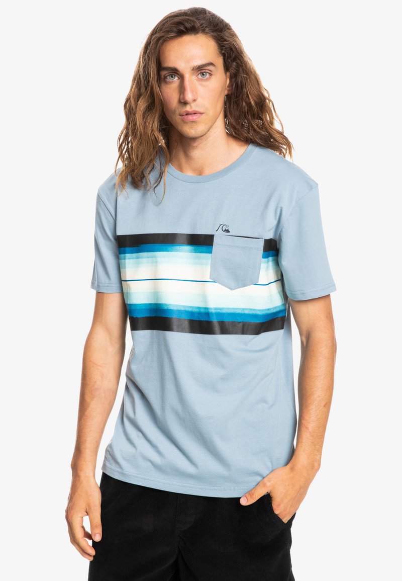 Quiksilver T-shirt print koningsblauw gemêleerd