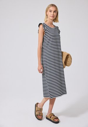 Street One Studio, MIDI-KLEID MIT RUNDHALS UND STREIFEN - Robe t-shirt - maritime blue