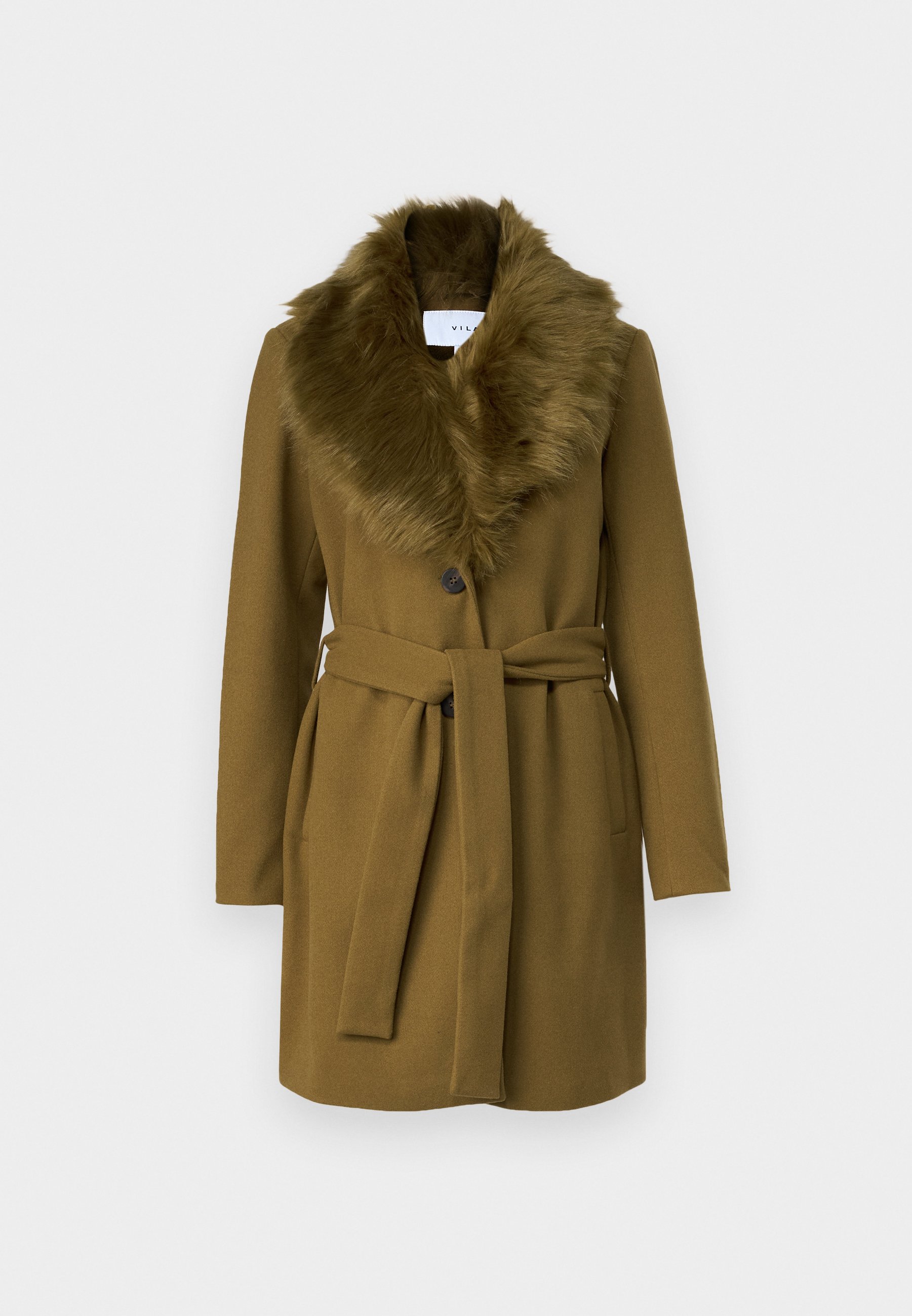 VILA VIMETIL - Klasyczny płaszcz/oliwkowy - Zalando.pl