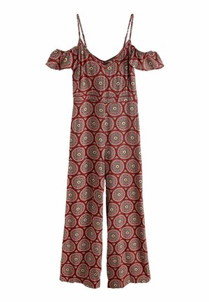 FRILL COLD SHOULDER - Buksedragter - red woodblock