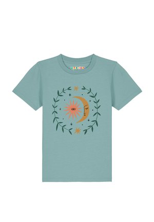 LOVE AND FLEX - T-shirt print - teal monstera