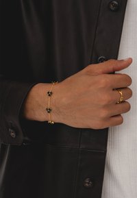 Common Lines COMO LINK ONYX BRACELET UNISEX - Armbånd - gold-coloured