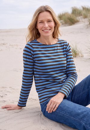 Cecil, LONG-SLEEVE STRIPED TOP WITH BOAT NECK - T-shirt à manches longues - north blue