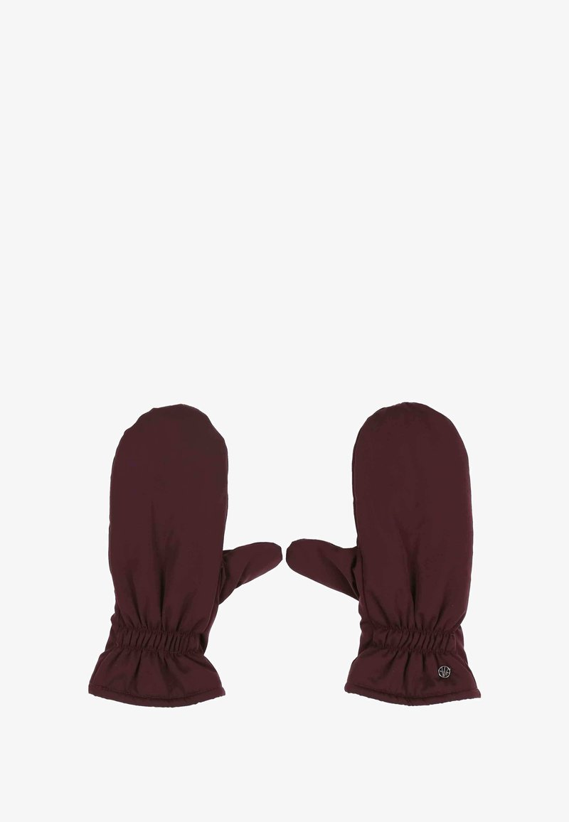 Bordo kindad sujuva pinnaga, elastsete randmete ja ümmarguse kujuga. Pehme sisepolt, ilma nähtavate mustrite või aktsentideta.