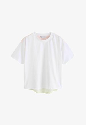 Next SHORT SLEEVE - Trükipildiga T-särk - pink green stripe