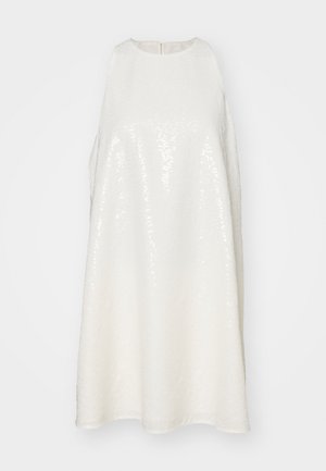 ROBE COURTE PAILLETÉE - Robe de soirée - ecru