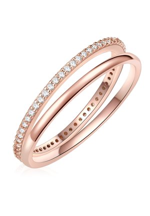 2ER SET ZIRKONIAMODESCHMUCK - Anello - rose gold-coloured