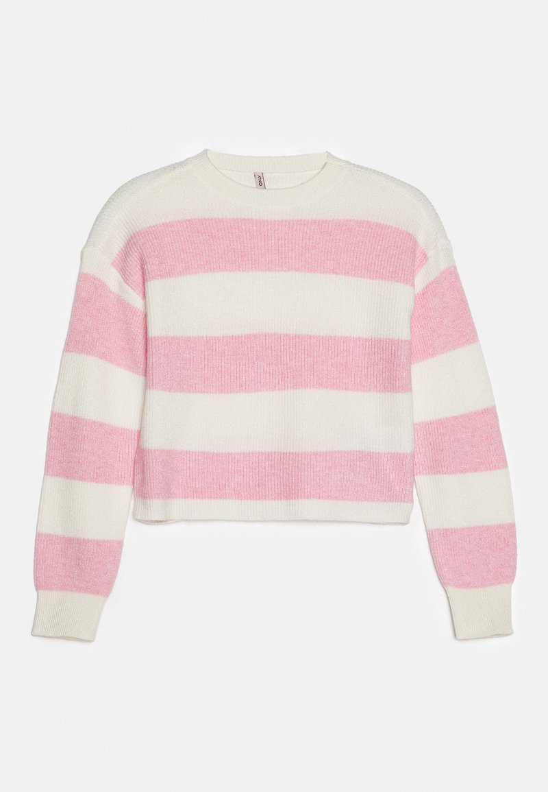 ONLY GIRLS KOGFRANCA SHORT - Jersey de punto - cloud dancer/bonbon