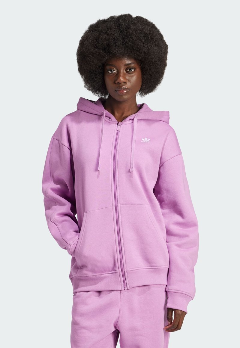 adidas Originals ESSENTIALS FULL-ZIP FLEECE - Mikina na zip - preloved purple