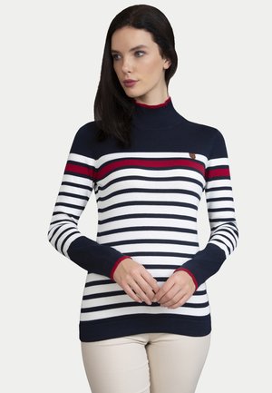 Trui - navy-red-ecru