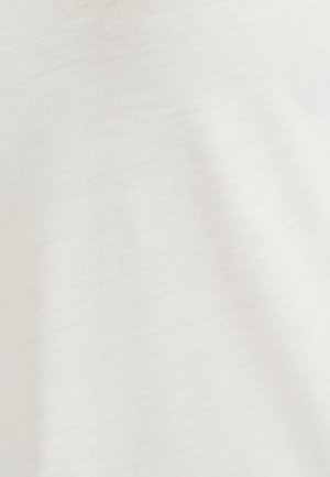 Tessuto bianco leggero con una consistenza liscia e una sottile costina, ideale per l'abbigliamento casual o per capi da sovrapporre.