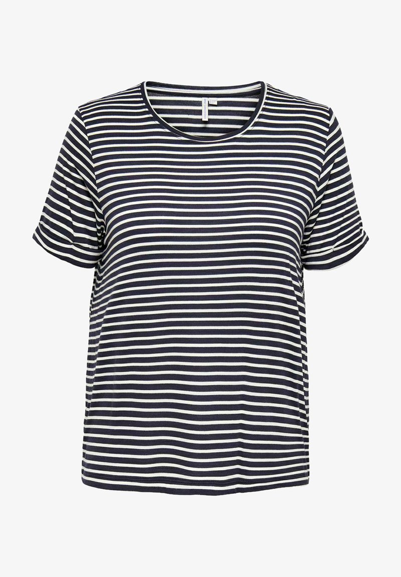 ONLY Carmakoma CARNANNA FOLD UP TEE - Print T-shirt - cloud dancer