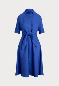 SOFT DRAPEY LINEN DRESS - Vestido camisero - blue lapis