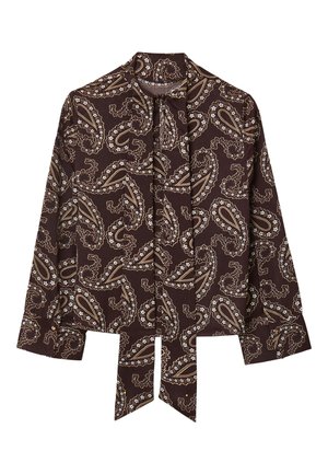Calliope CRAVATTINO FANTASIA - Blouse - var marrone scuro