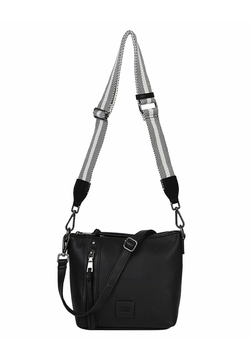 Sac Bandoulière FREDsBRUDER Sohandi – 100% Cuir Noir – Crossbody Ajustable – Neuf Avec étiquettes