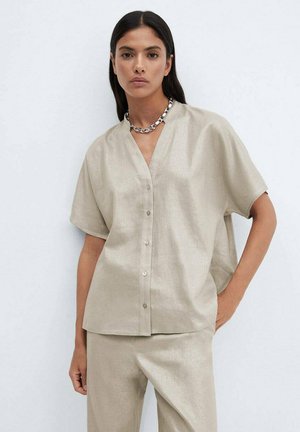 Mango FOIL A - Bluse - medium brown