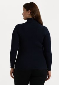 Lauren Ralph Lauren Woman RIB-KNIT ROLL NECK JUMPER - Camisola - navy